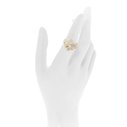 Van Cleef & Arpels 18K Yellow Gold Two Butterfly Ring 52 6 2 of 7