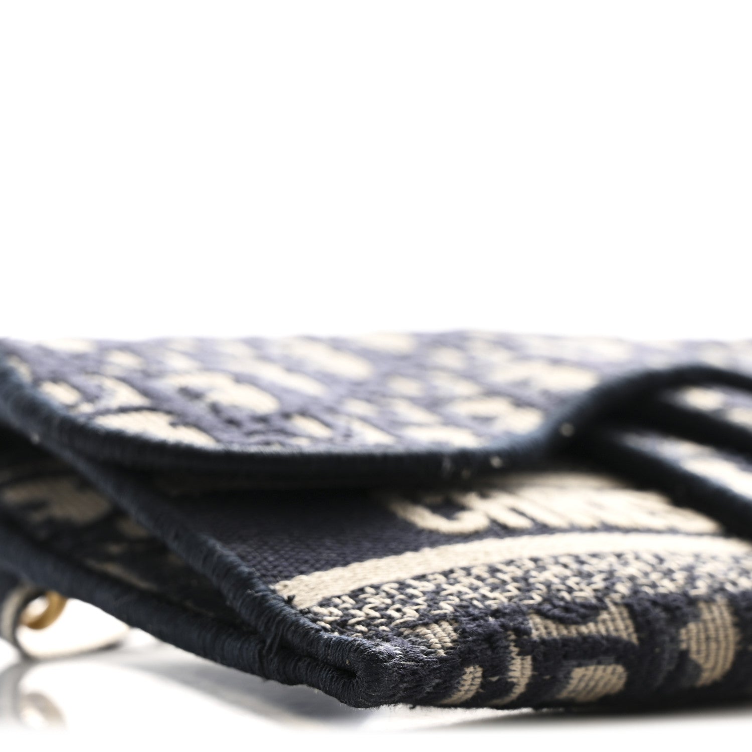 Christian Dior Oblique Slim Saddle Pouch Blue 9 of 12