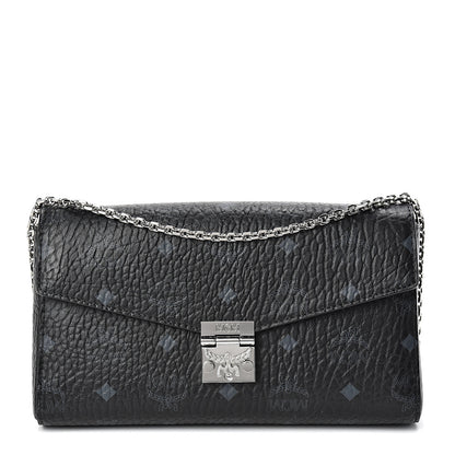 MCM Visetos Millie Wallet On Chain Black 1 of 9