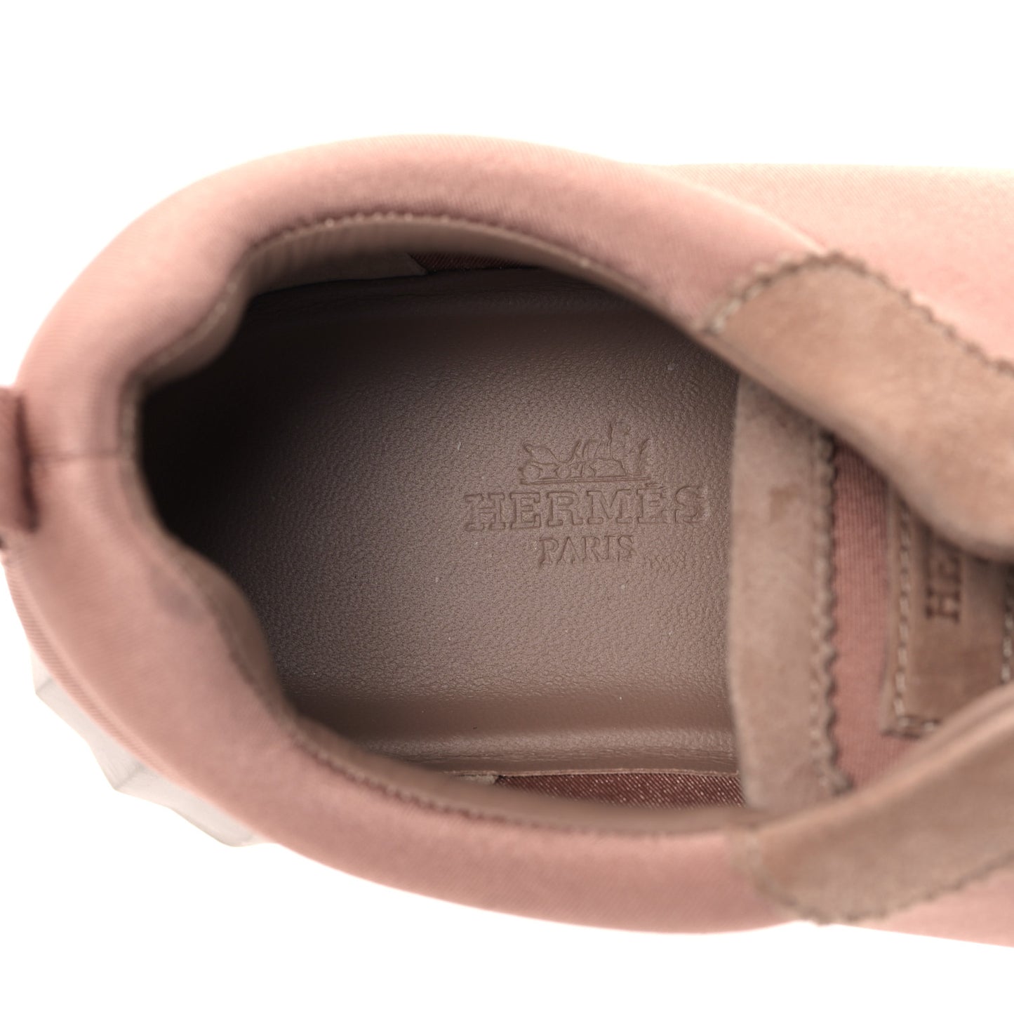 Sport Goatskin Suede Goatskin Bouncing Sneakers 37.5 Rose Porcelaine