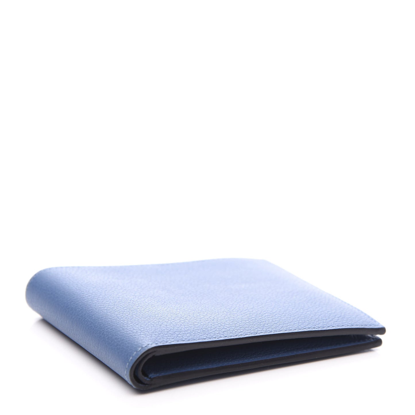 Evercolor Citizen Twill Compact Wallet Bleu de Galice Rouge Casaque Azur
