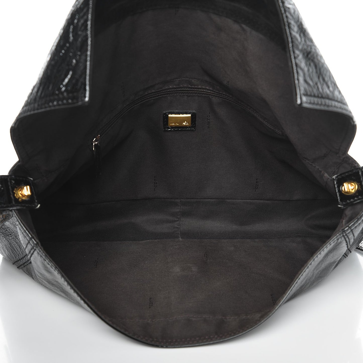 Vitello Naplak Large Convertible Baguette Black