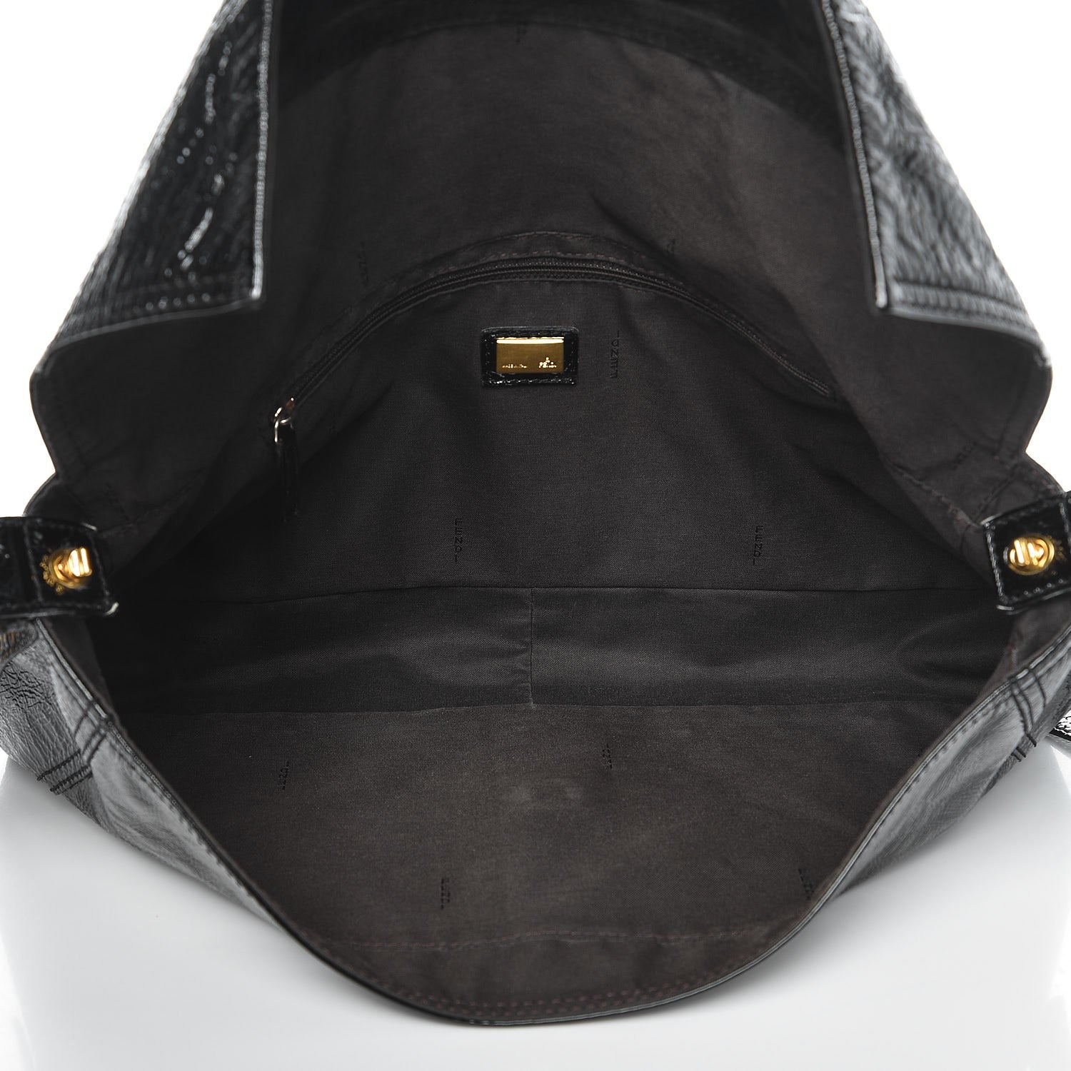 Fendi Vitello Naplak Large Convertible Baguette Black 5 of 9