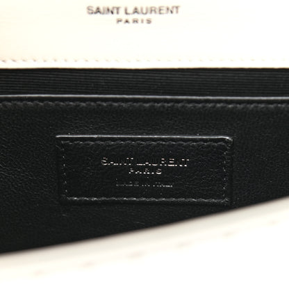 Saint Laurent Grain De Poudre Square Dot Print Small Monogram Kate Satchel White Matte Black 6 of 9