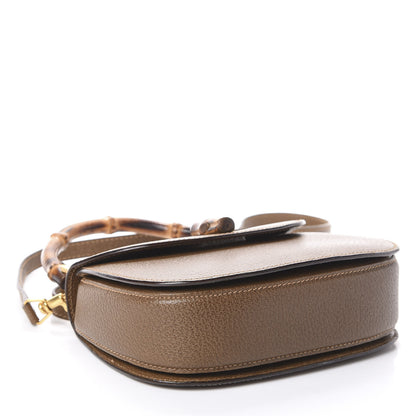 Gucci Natural Grain Calfskin Small Classic Bamboo Top Handle Bag Blush Brown 5 of 10