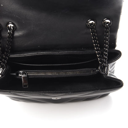 Saint Laurent Calfskin Y Quilted Monogram Small Loulou Chain Satchel Black 6 of 10