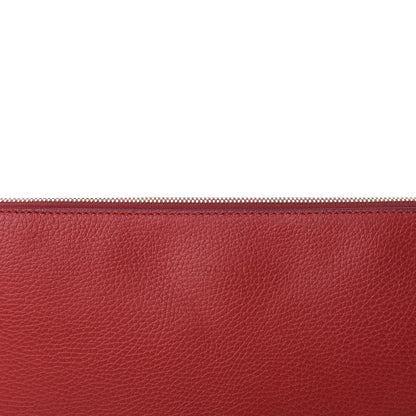 Gucci Calfskin Large Bamboo Clutch Red 11 of 11