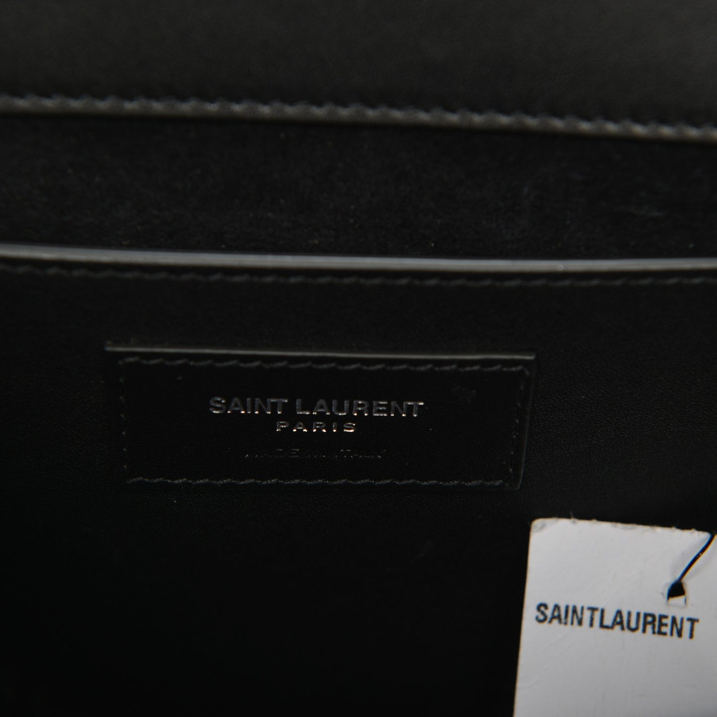 Smooth Calfskin Medium Classic Monogram Kate Tassel Satchel Black
