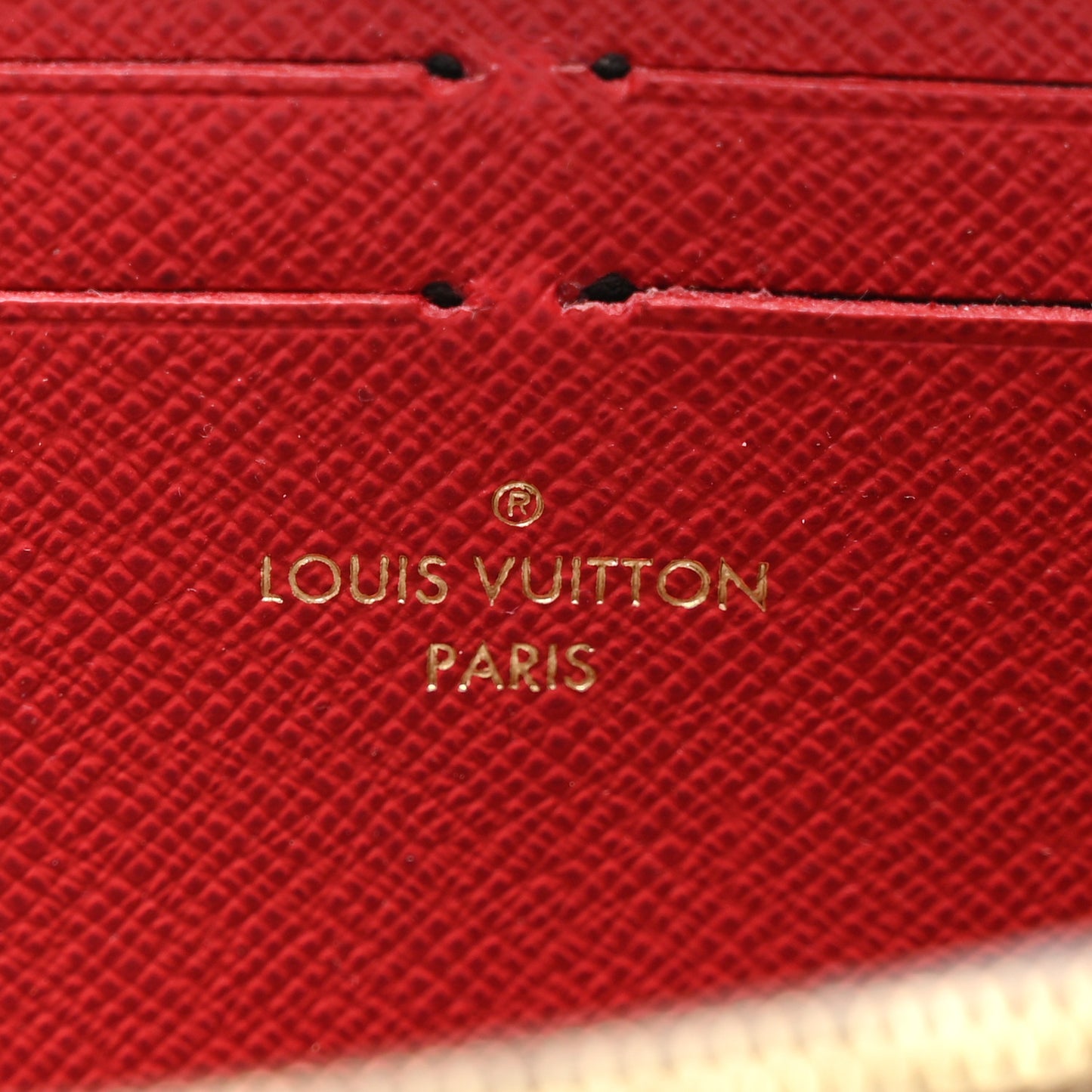 Damier Ebene Clemence Wallet Cherry