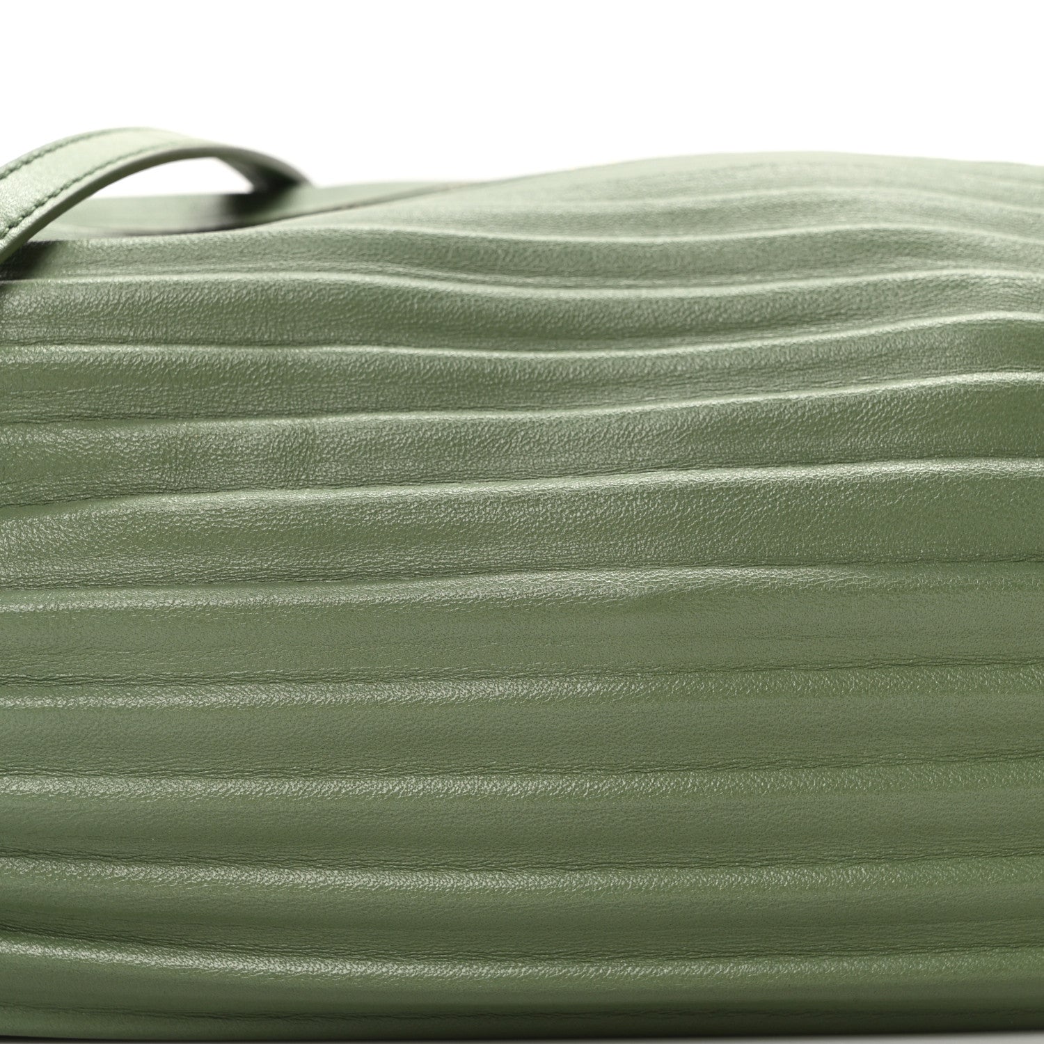 Loewe Lambskin Pleated Bracelet Pouch shoulder Bag Rosemary 8 of 10