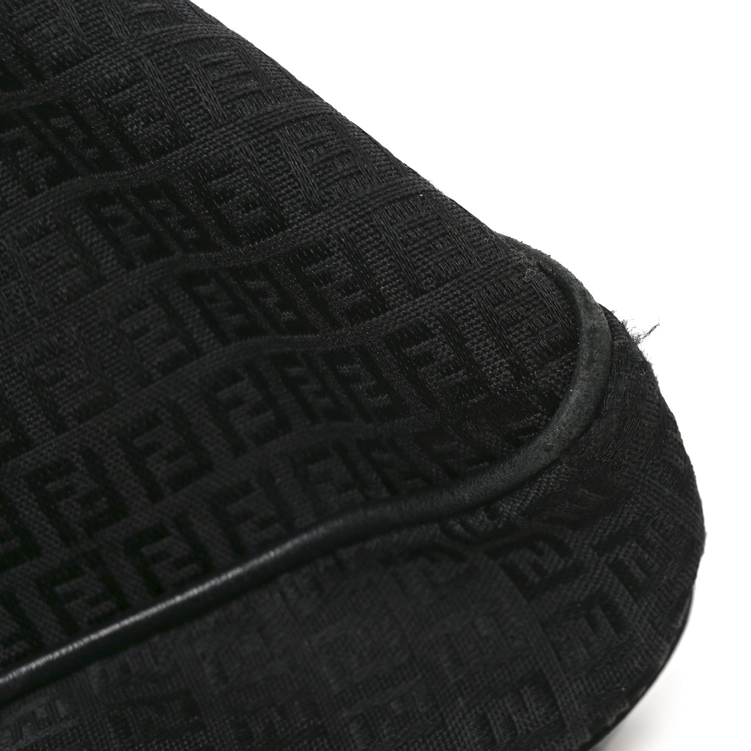 Fendi Zucchino Vitello Shoulder Bag Black 10 of 12