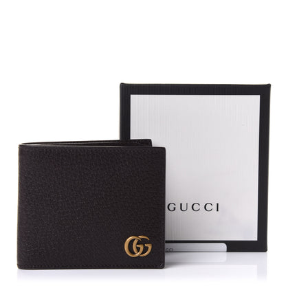 Gucci Calfskin Boar Effect GG Marmont Bi-Fold Wallet Black 9 of 9