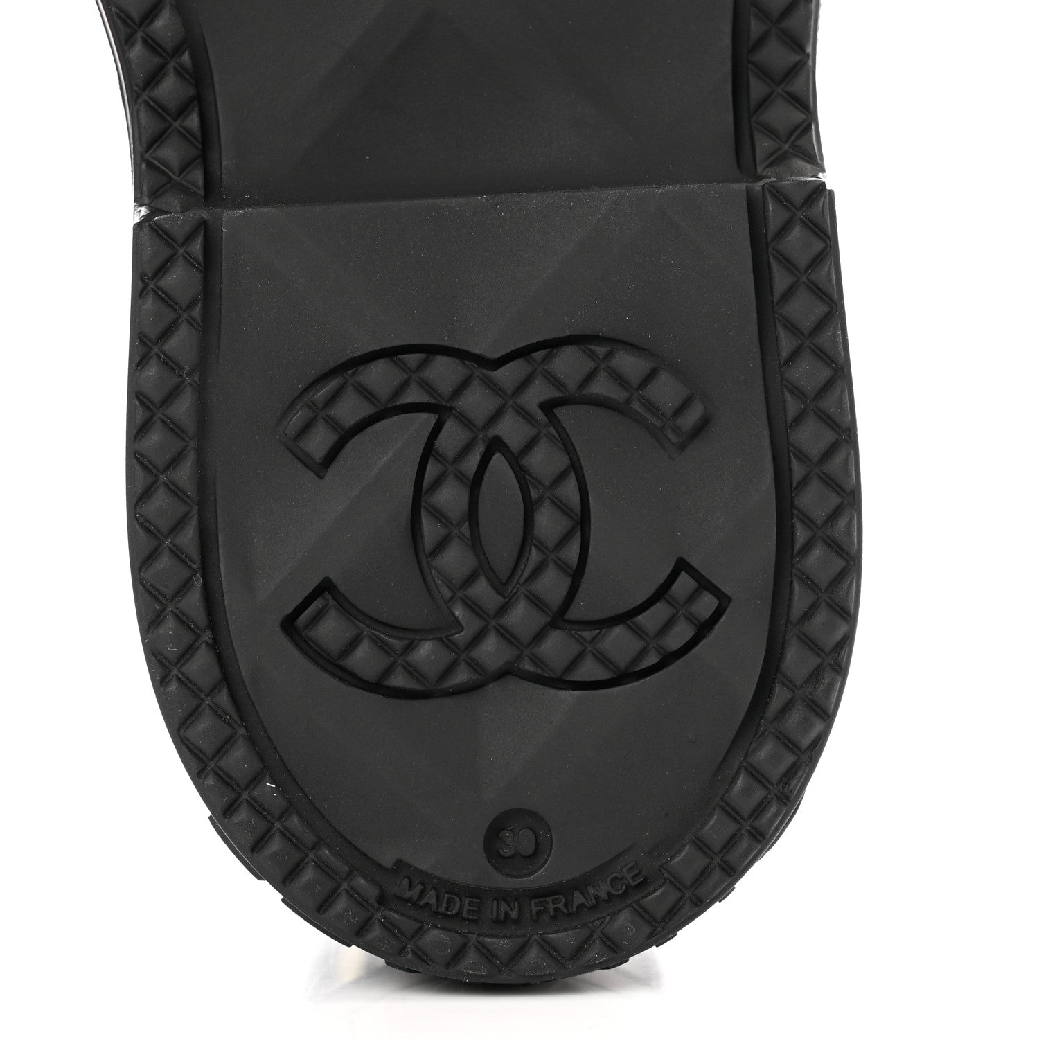 Chanel Rubber CC Print Boots 39 Black 6 of 9