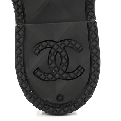 Chanel Rubber CC Print Boots 39 Black 6 of 9