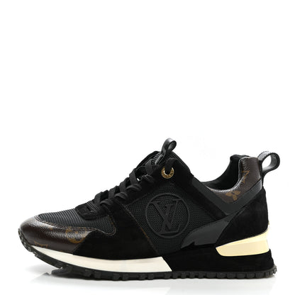Louis Vuitton Suede Monogram Run Away Sneakers 36 Black 1 of 8