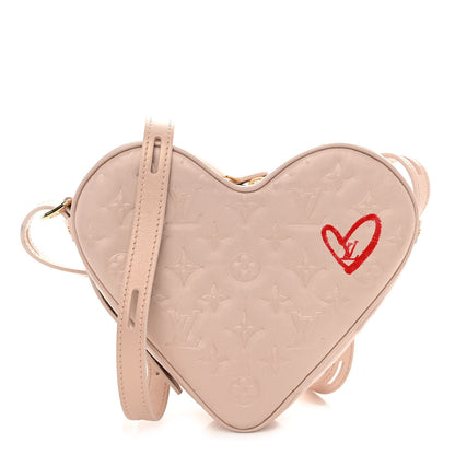 Louis Vuitton Lambskin Embossed Monogram Fall In Love Sac Coeur Light Pink 1 of 9