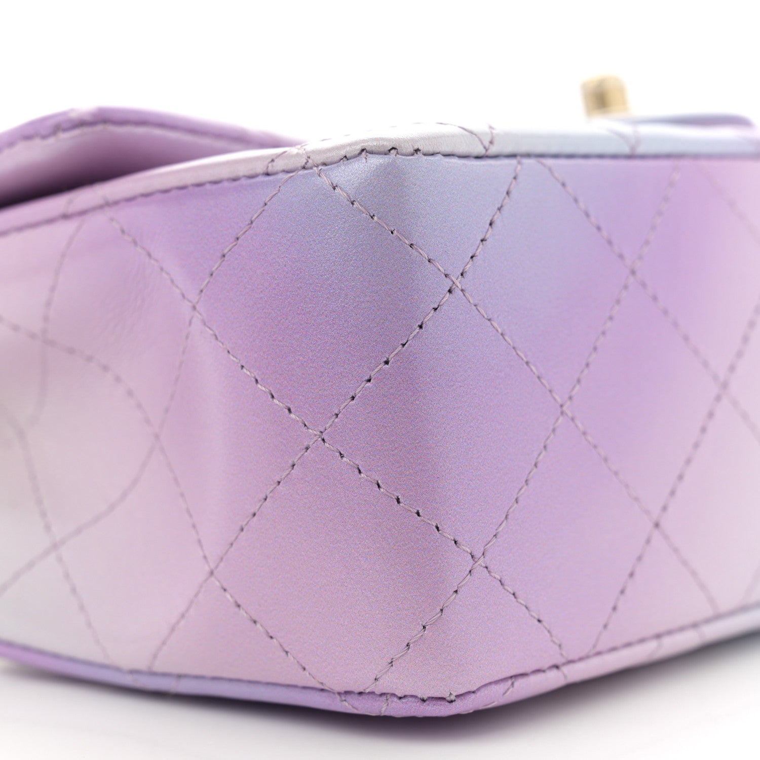 Chanel Lambskin Quilted Tie Dye Ombre Mini Rectangular Flap Purple Blue Pink 9 of 10