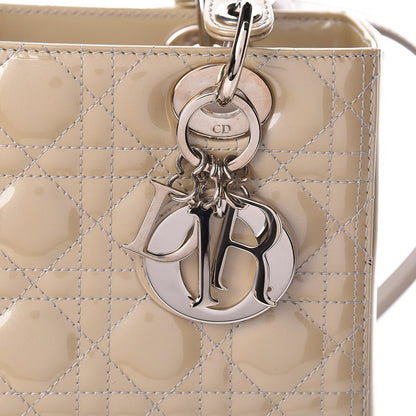 Christian Dior Pearlized Patent Cannage Medium Lady Dior Grey 10 of 10