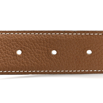 Hermes Box Togo 32mm Martelee Constance Belt 80 32 Black Gold 4 of 6
