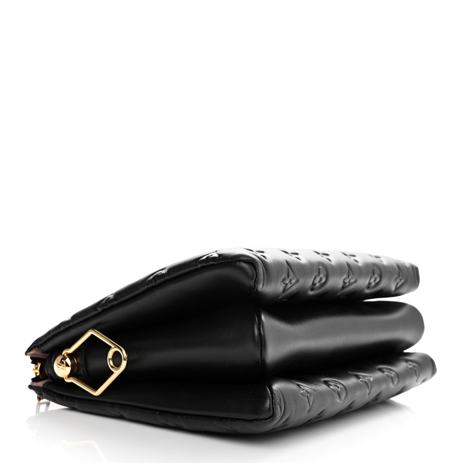 Louis Vuitton Lambskin Embossed Monogram Coussin PM Black 4 of 10