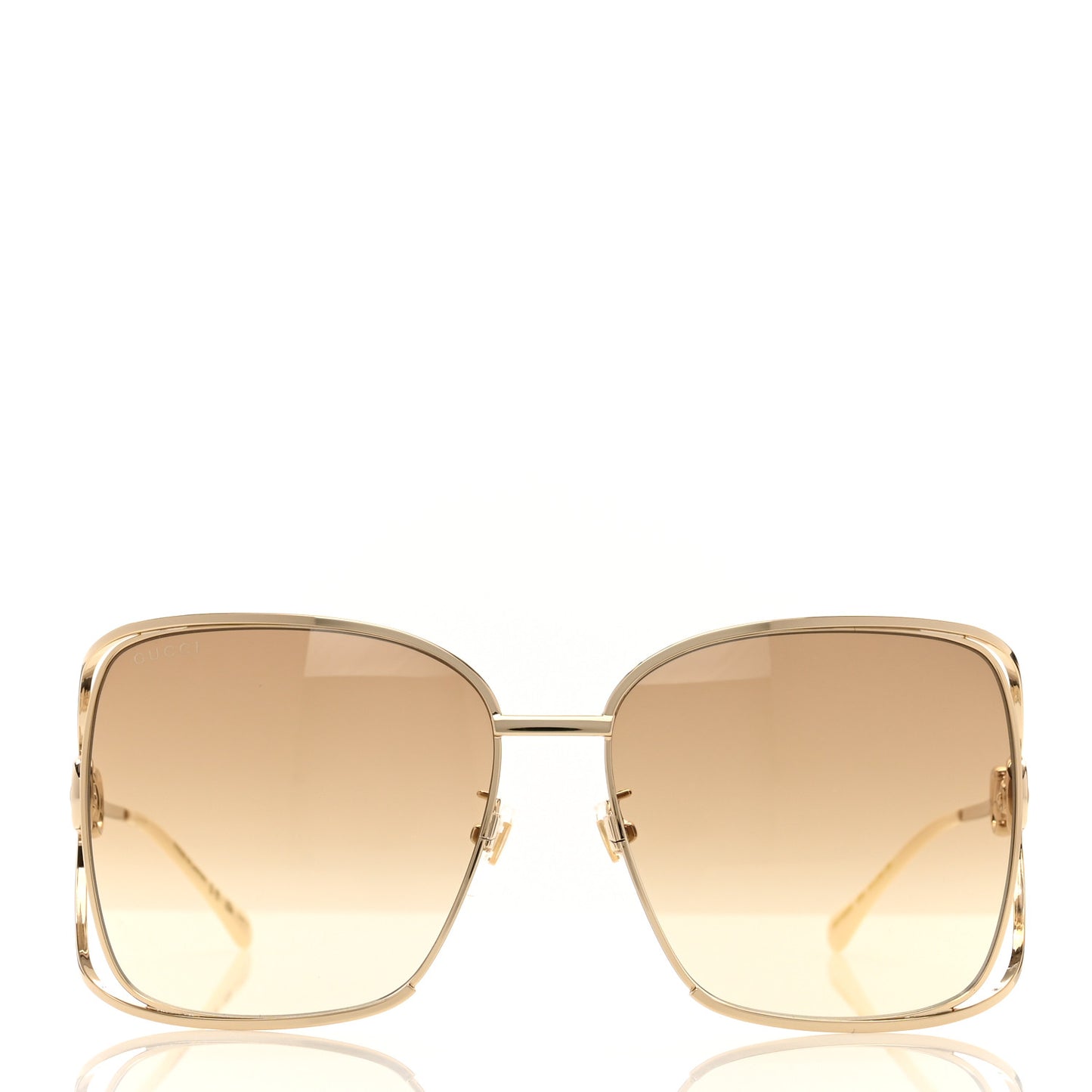 Horsebit Square Frame Sunglasses GG1020S Gold