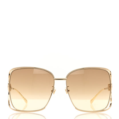 Gucci Horsebit Square Frame Sunglasses GG1020S Gold 2 of 7