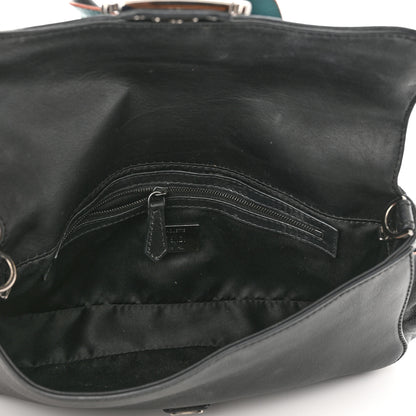 Fendi Calfskin Waves Baguette Black Turchese 5 of 11