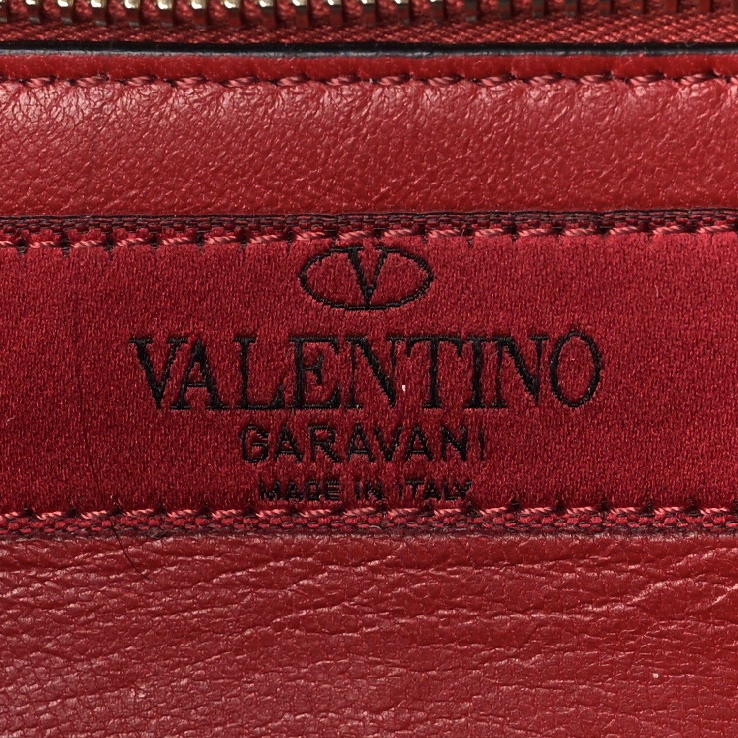Valentino Garavani Denim Rockstud Spike Wallet on Chain Blue 6 of 9
