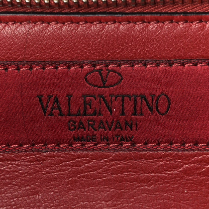 Valentino Garavani Denim Rockstud Spike Wallet on Chain Blue 6 of 9