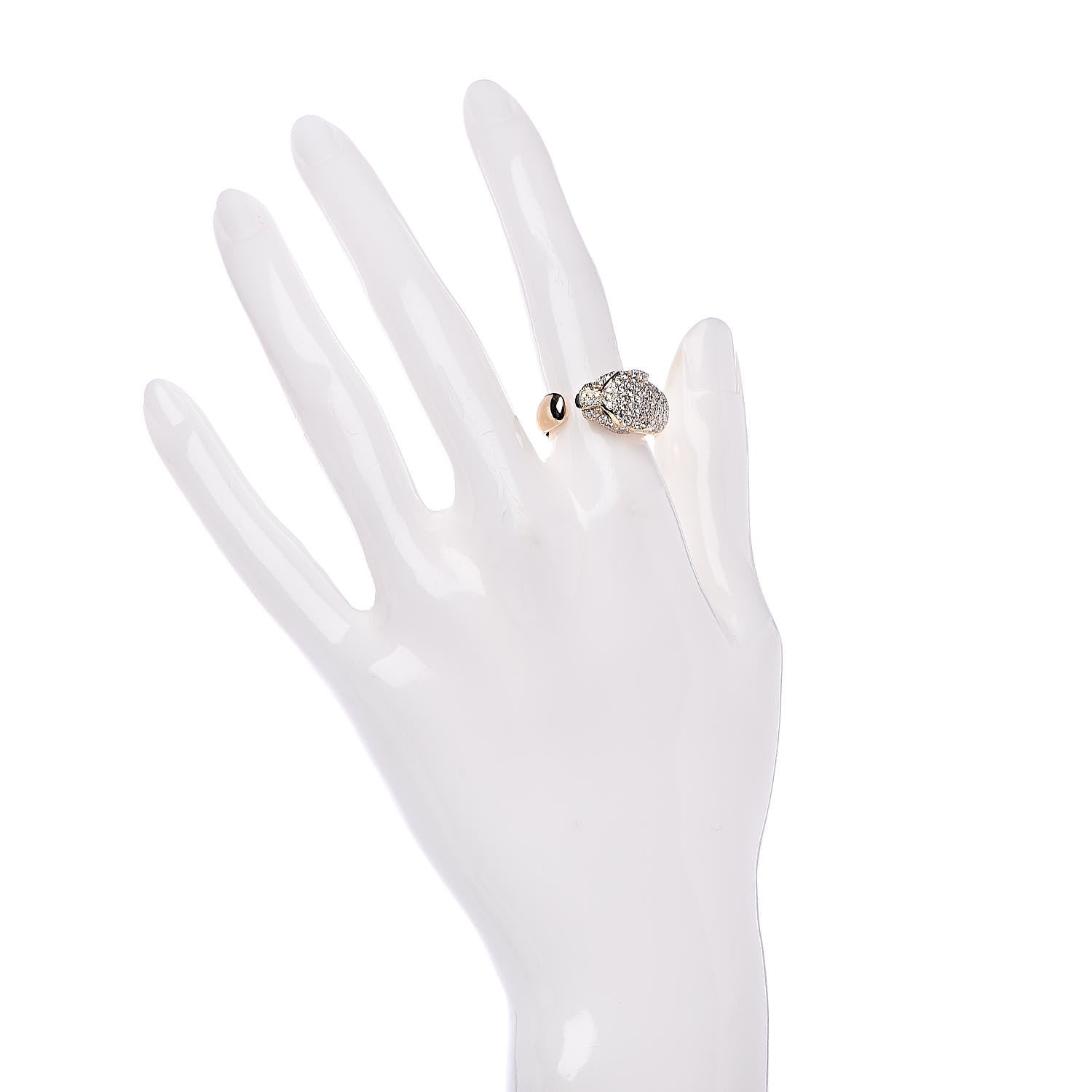 Cartier 18K Yellow Gold Diamond Emerald Panthère De Band Ring 53 6.25 2 of 5