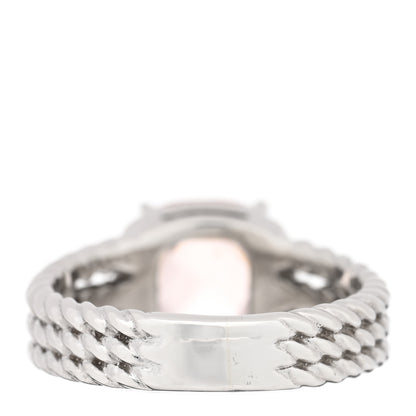 David Yurman Sterling Silver Diamond Morganite 10mm Petite Wheaton Ring 54 7 3 of 4