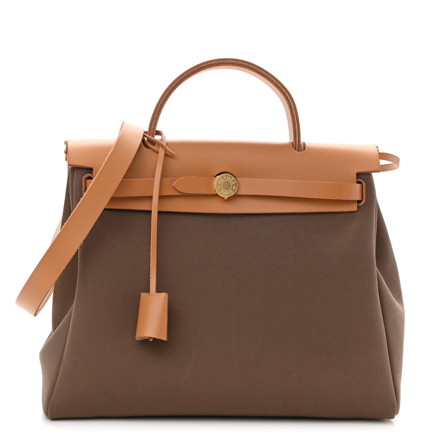 Vache Hunter Toile Herbag Zip 31 PM Etoupe Dune Fauve