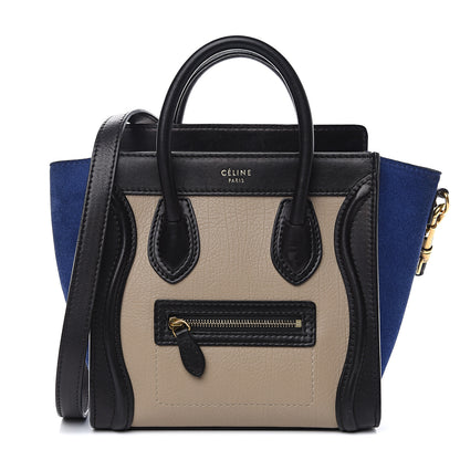 Celine Bullhide Calfskin Nubuck Nano Tri-Color Luggage Light Taupe 1 of 14