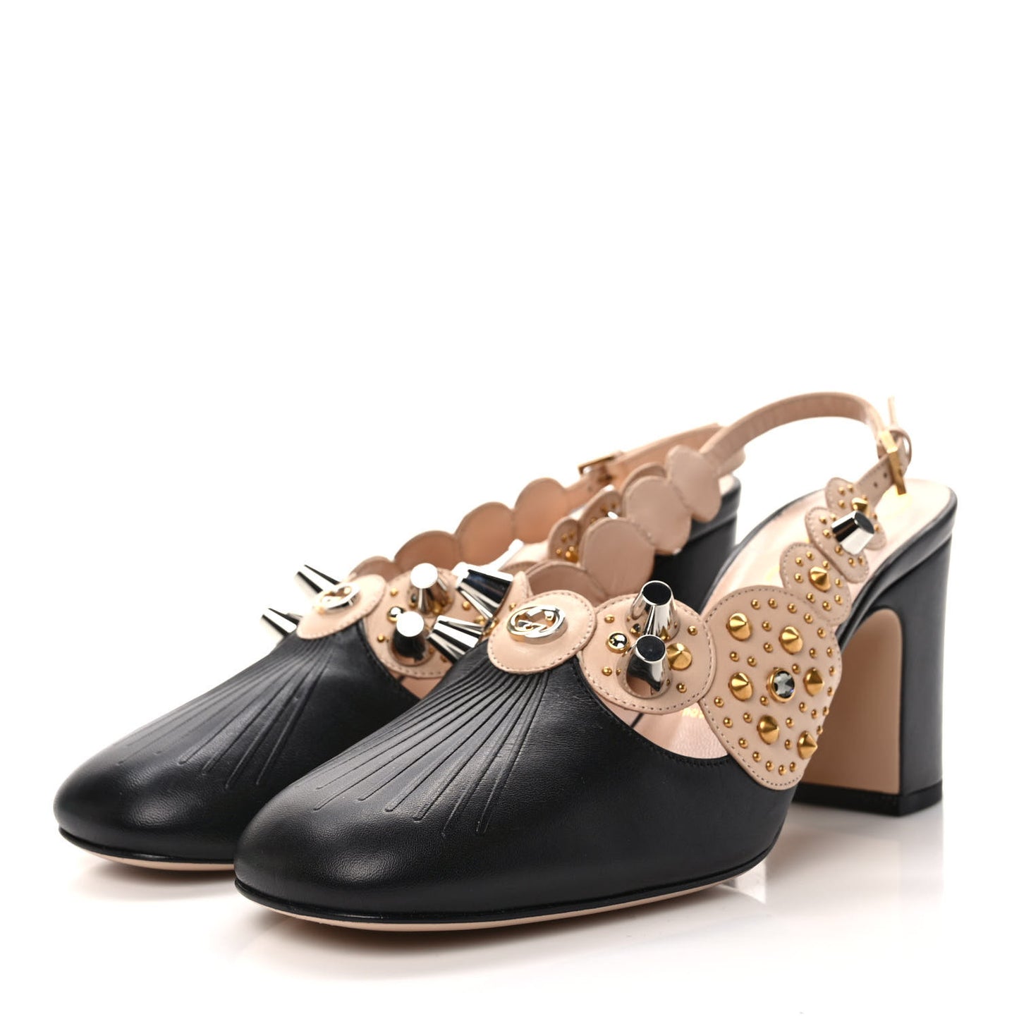 Malaga Kid Charlotte Pumps 38 Black Skin Rose
