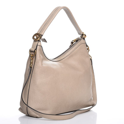 Gucci Pebbled Calfskin Small Miss GG Hobo Beige 4 of 11