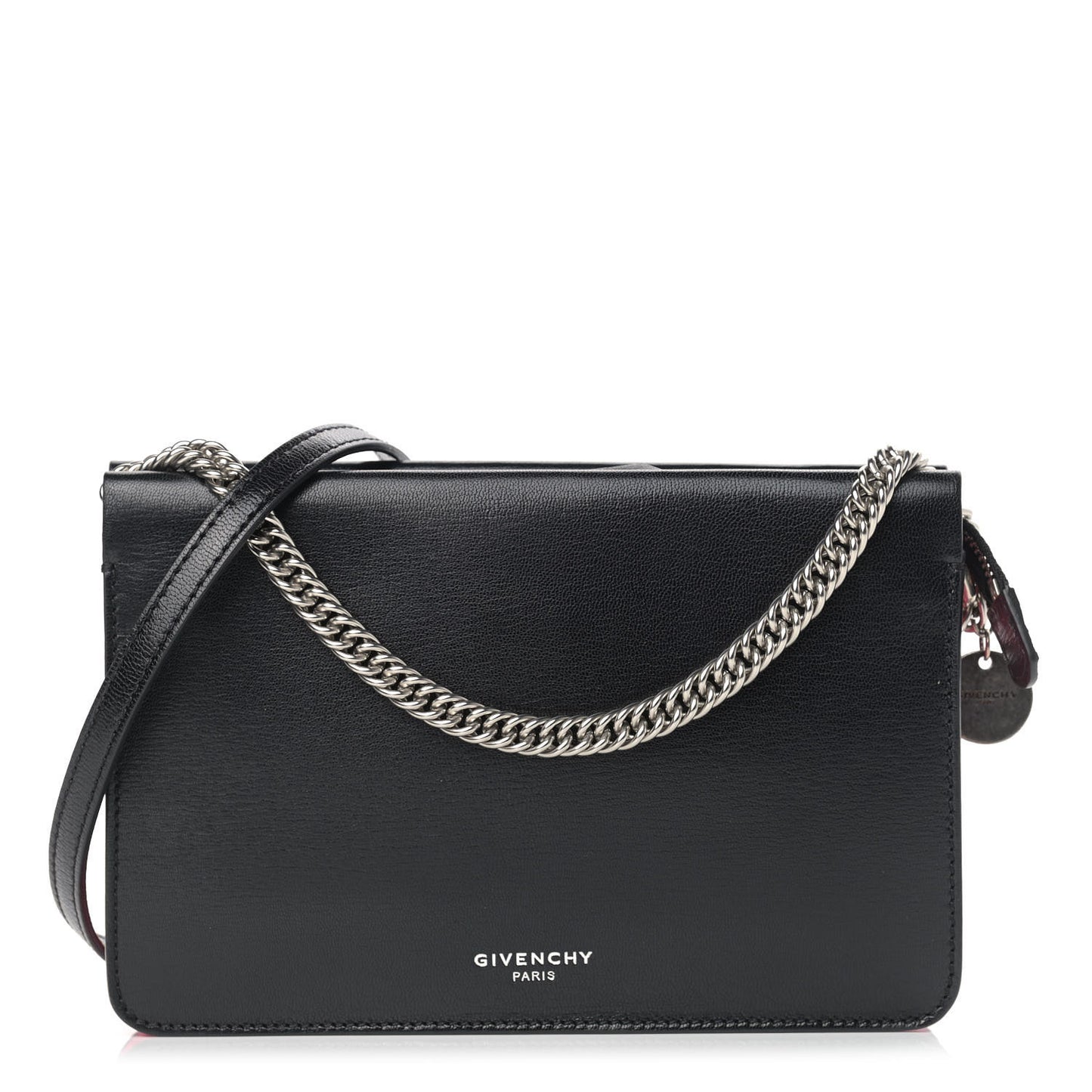 Sugar Goatskin Cross 3 Crossbody Bag Black Pink