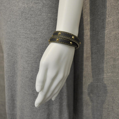 Louis Vuitton Suhali Double Tour Bracelet Black 6 of 6