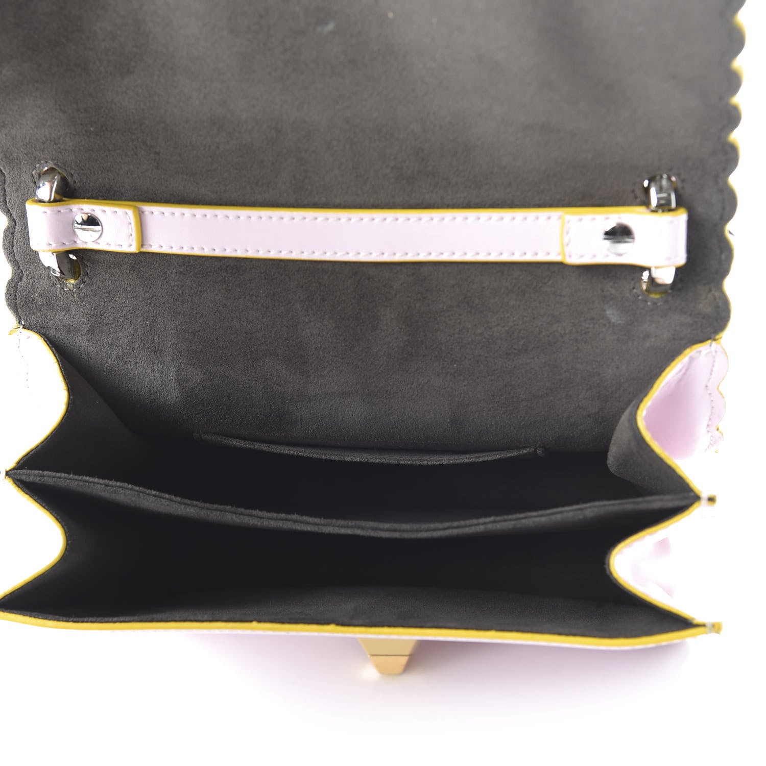 Fendi Vitello Liberty Scalloped Studded Small Kan I Shoulder Bag Peonia 9 of 19