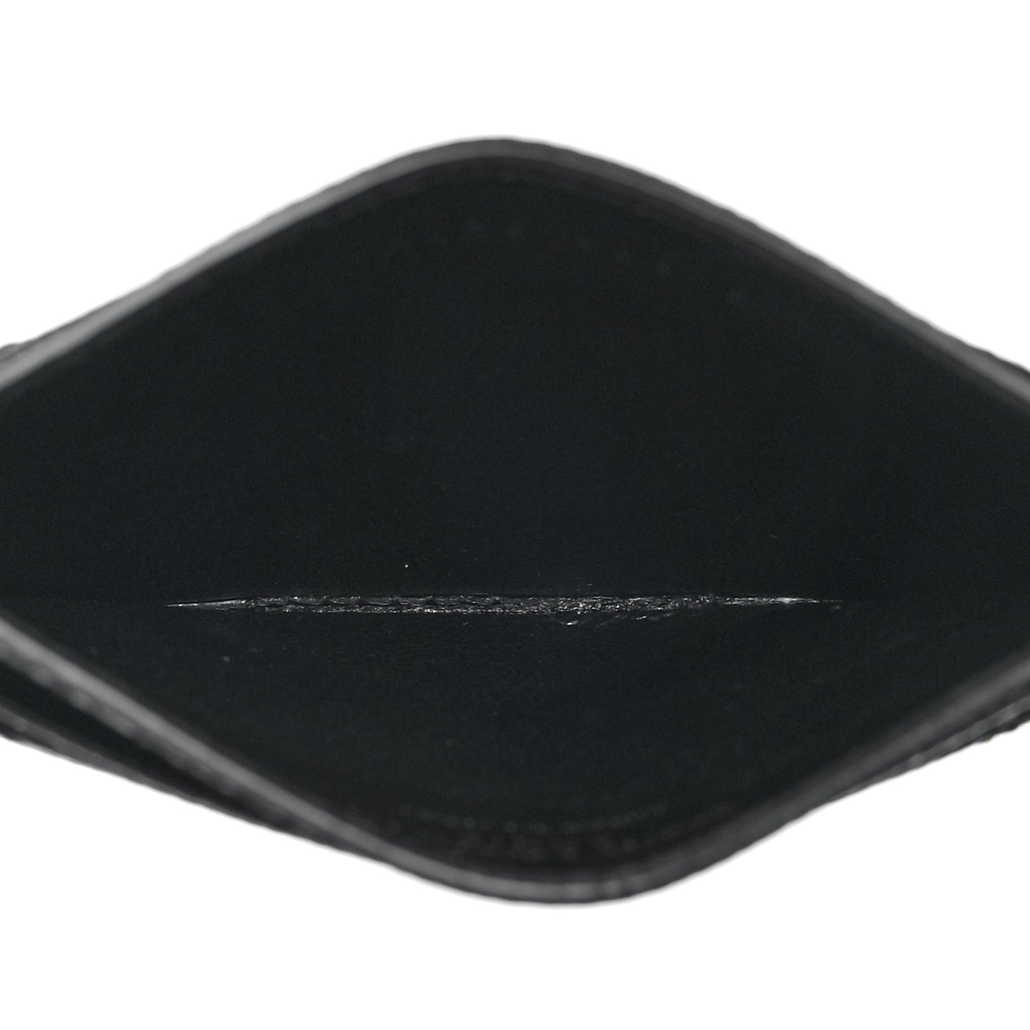 Grain De Poudre Matelasse Chevron Monochrome Monogram Credit Card Case Black