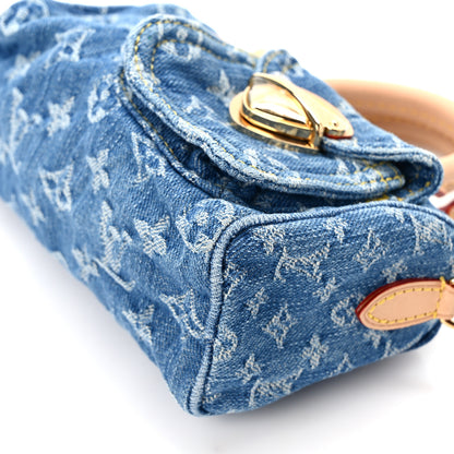 Louis Vuitton Monogram Denim Nano Speedy Blue 9 of 12
