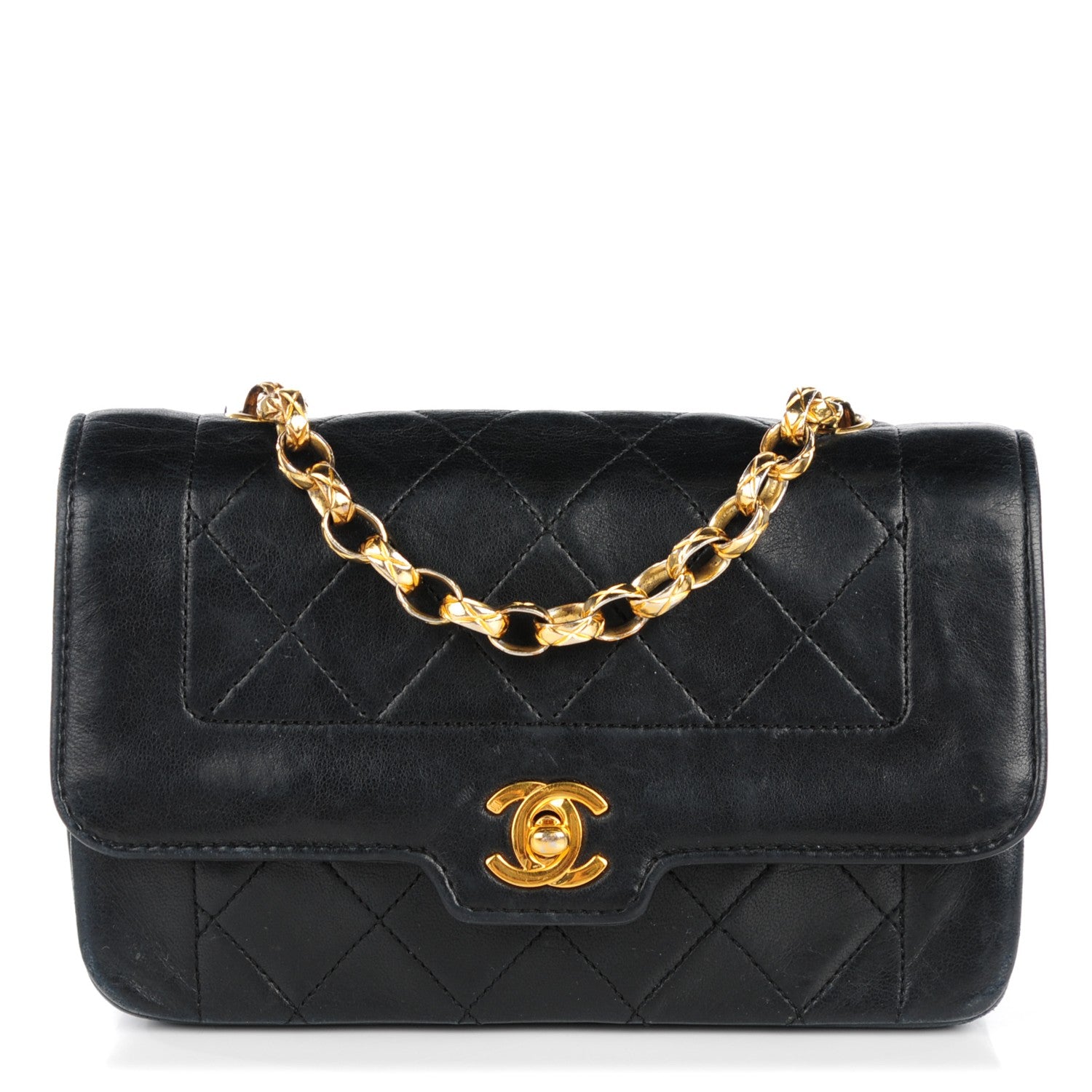 Chanel Lambskin Quilted Small Single Flap Black 1 of 12