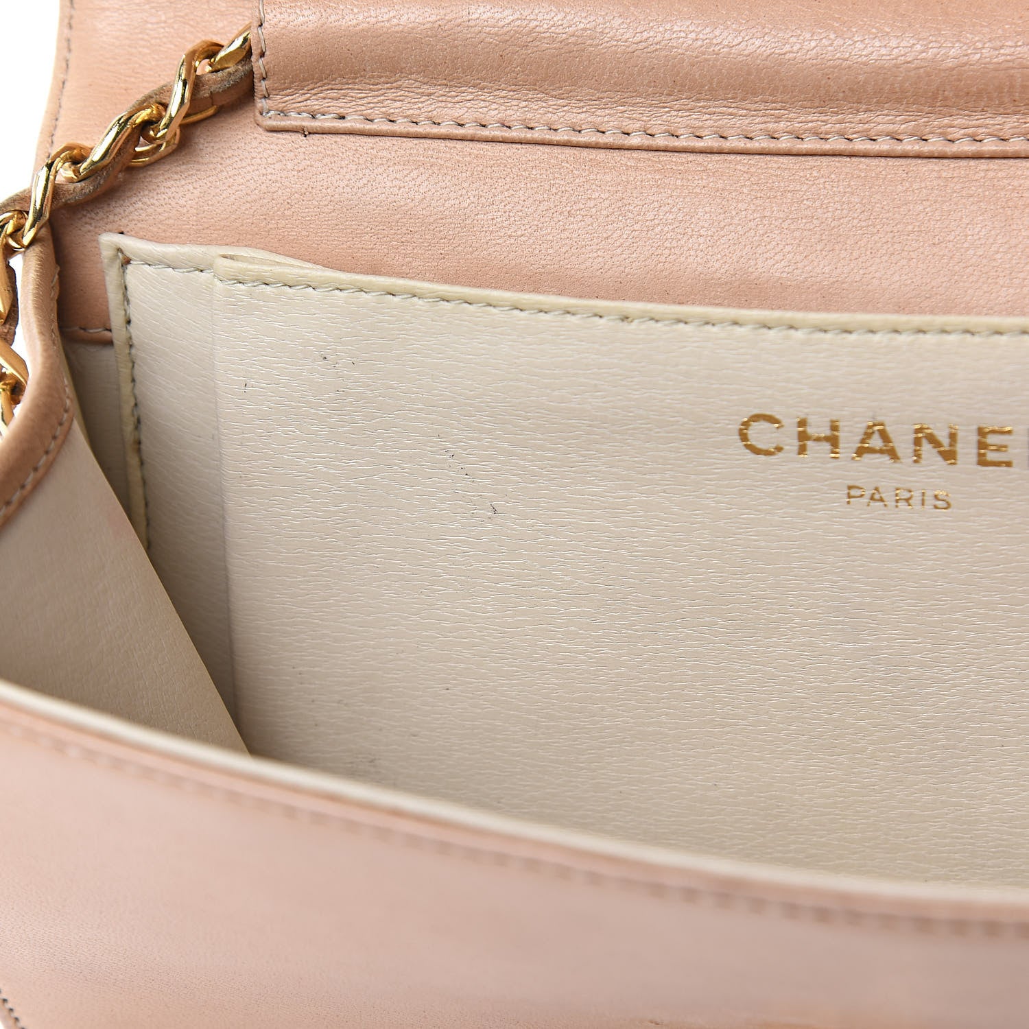 Chanel Lambskin Quilted Mini Flap Beige 16 of 19