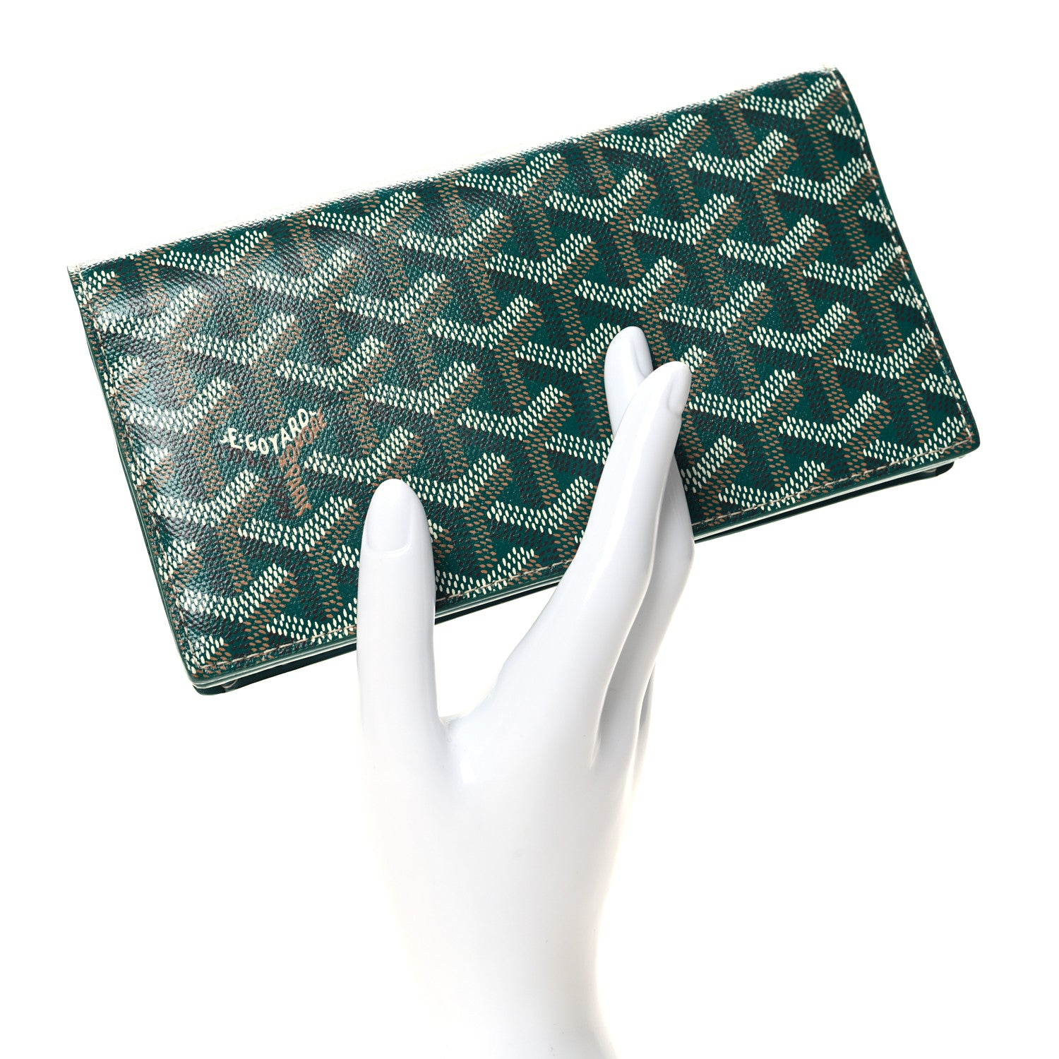 Goyard Goyardine Richelieu Wallet Green 2 of 9