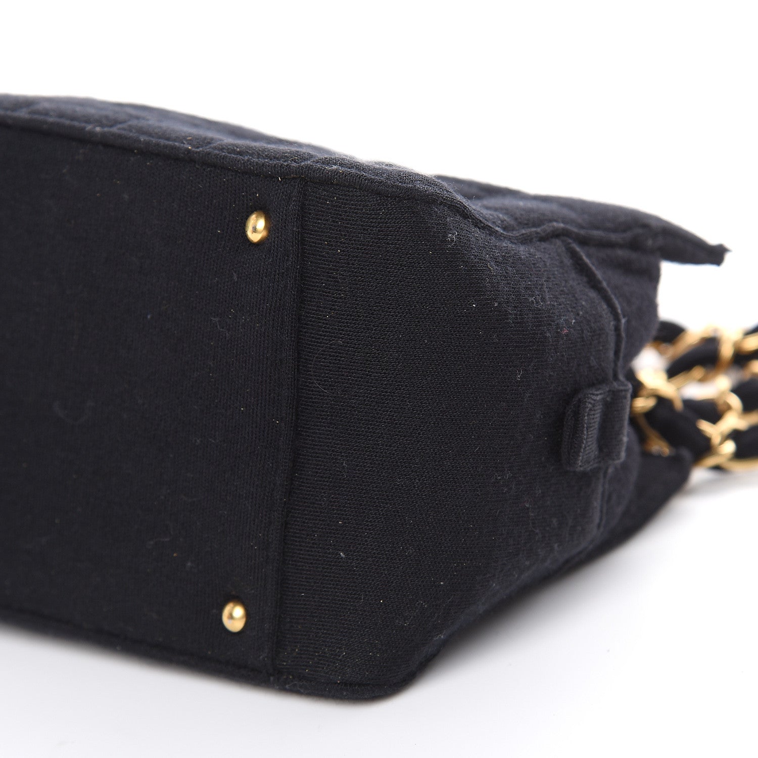 Chanel Jersey Quilted Petite Timeless Tote PTT Black 9 of 13