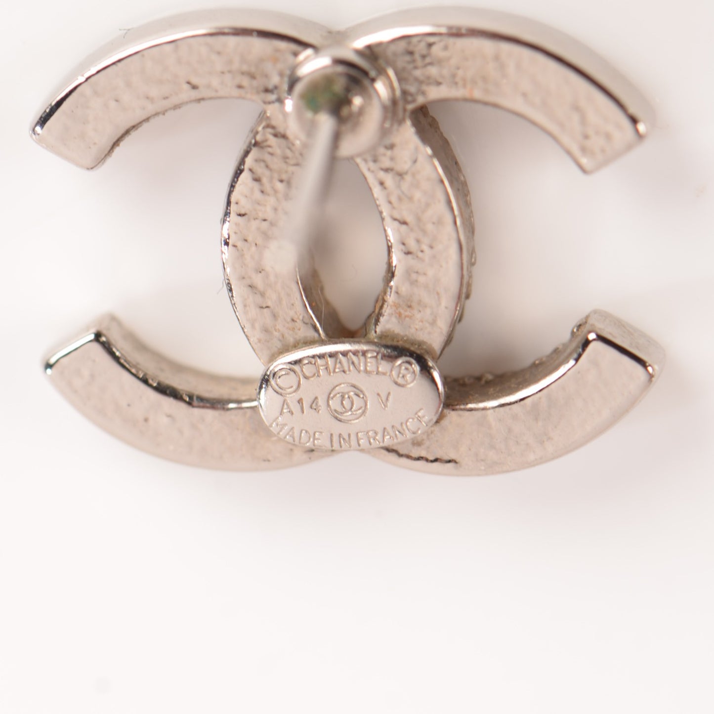 Crystal CC Earrings Silver