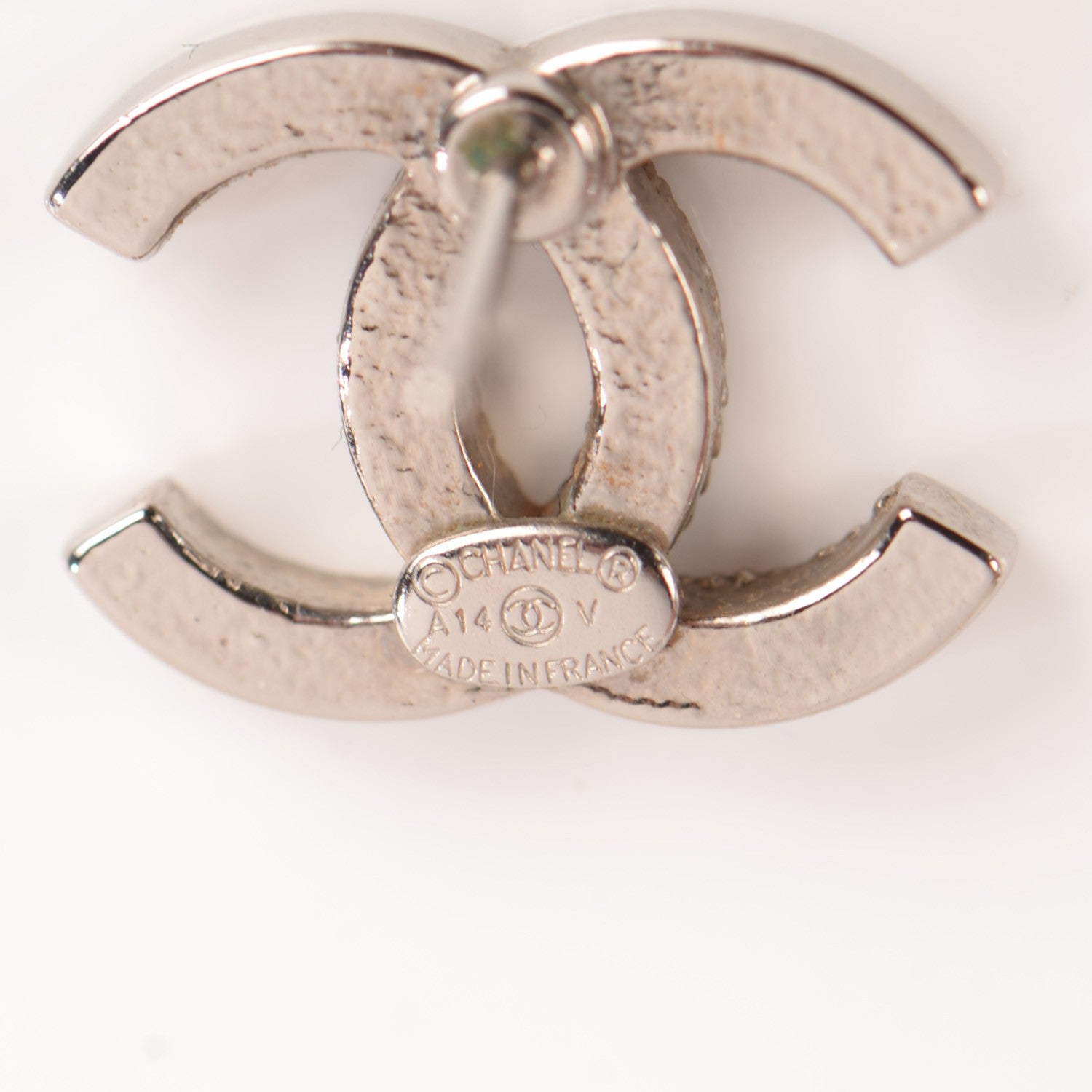 Chanel Crystal CC Earrings Silver 4 of 5