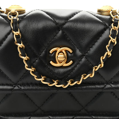 Chanel Shiny Lambskin Quilted Extra Mini Flap Black 8 of 10