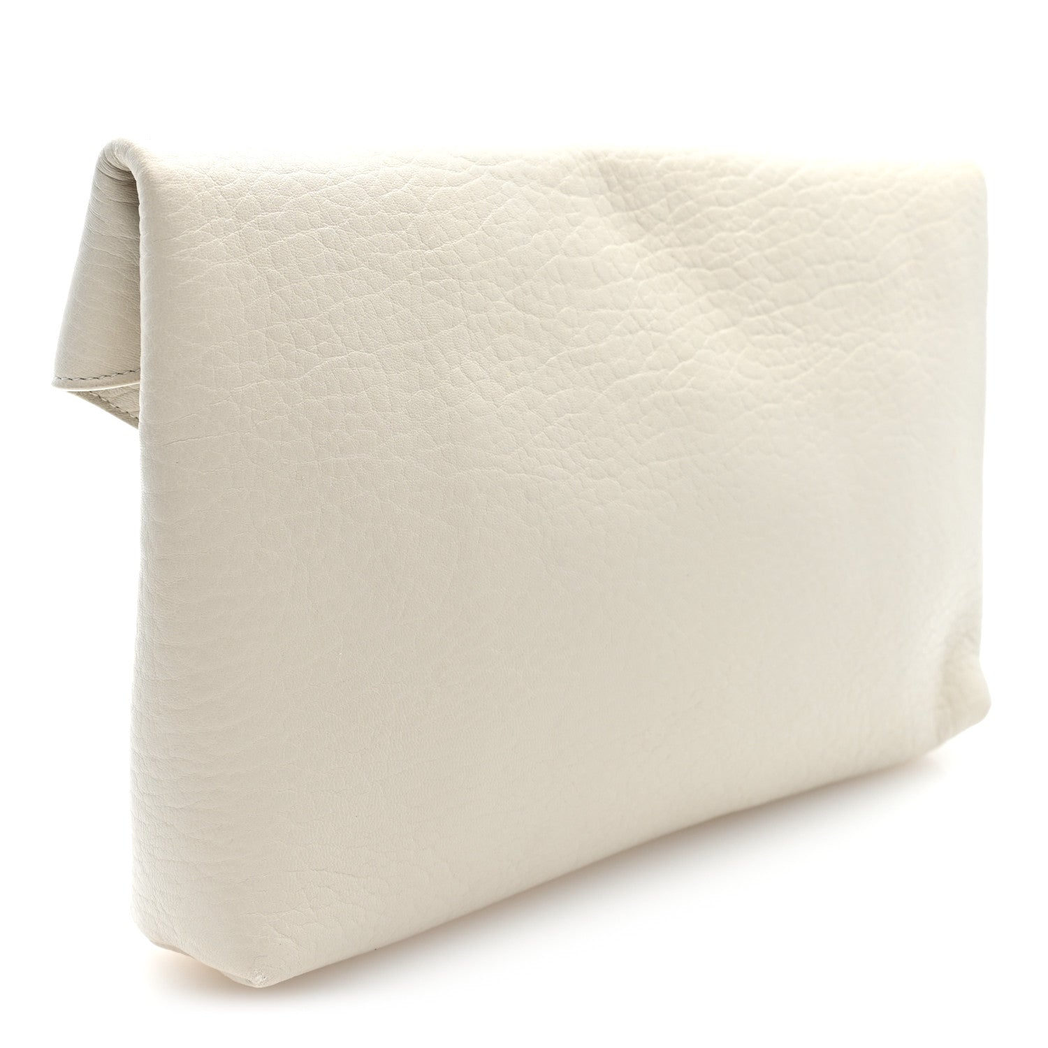 Saint Laurent Grained Lambskin Large Cassandre Envelope Pouch Blanc Vintage 3 of 6