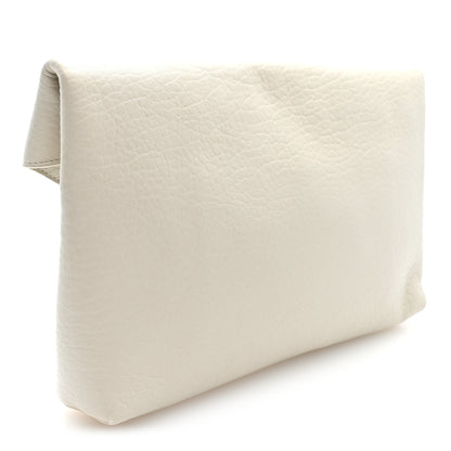 Saint Laurent Grained Lambskin Large Cassandre Envelope Pouch Blanc Vintage 3 of 6
