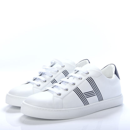 Hermes Calfskin Mens Avantage Sneakers 44 White Marine 3 of 12